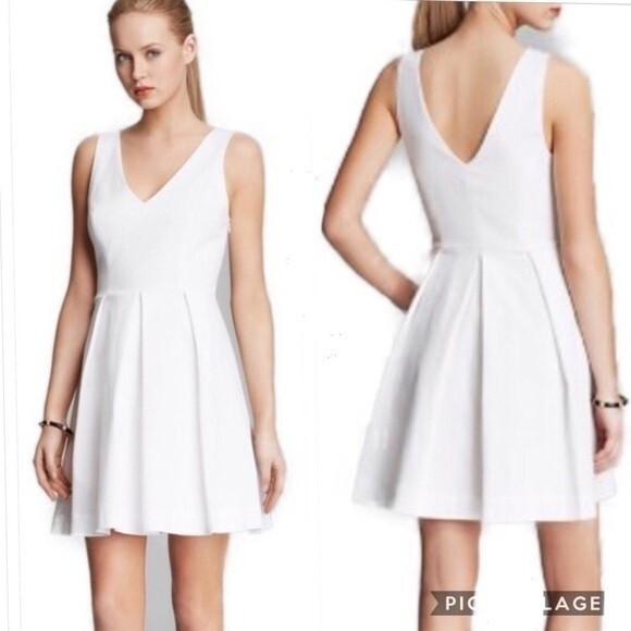 Joie Bessina Fit and Flare White dress Size Small - Picture 3 of 7